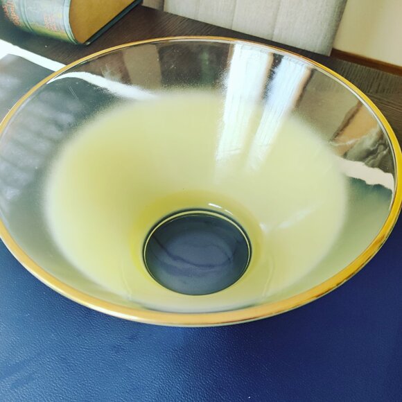 Blendo Vtg Glass Salad Bowl by West Virginia Specialty Glass Co c1950-1960 - Picture 5 of 8